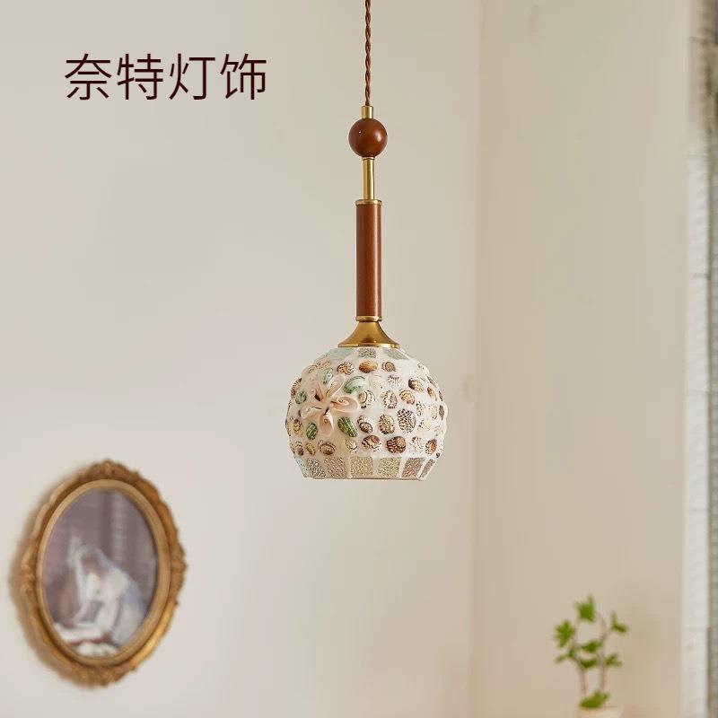 法式复古蒂凡尼小吊灯马赛克色彩装饰酒吧餐厅卧室创意田园床头灯