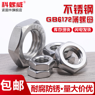 304不锈钢细牙反牙薄螺母细丝螺帽左牙M8M14M16M18M20M24M30 1.5