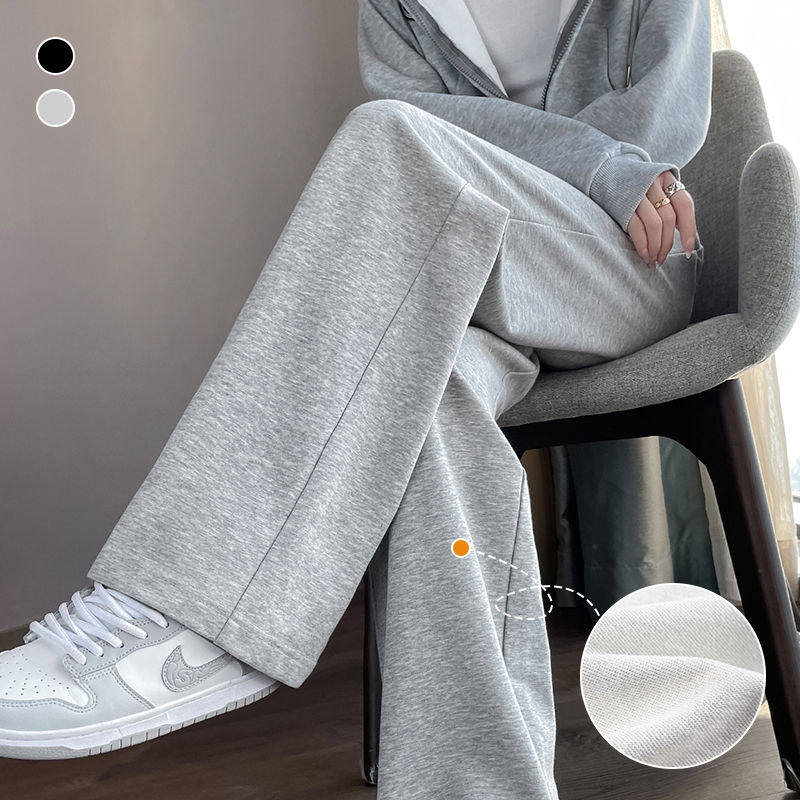 运动裤男女同款2026新款春秋夏季基础休闲显瘦直筒卫裤宽松阔腿裤