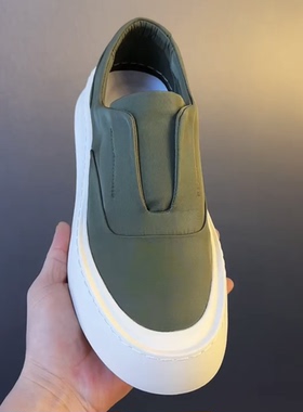 236831欧洲站春季新款科技布舒适男鞋一脚蹬超轻休闲鞋时尚潮牌