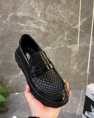 SD08-1新品男士纯皮编织面休闲舒适男鞋欧货商务简约高级潮流感帅