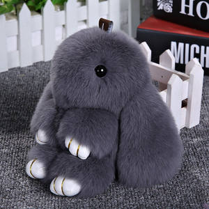 澳美舒萌萌兔兔子挂件饰品獭兔毛背包书包汽车钥匙扣小兔子公仔假