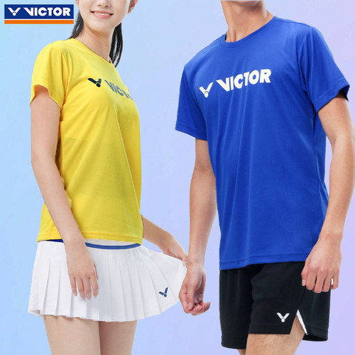 2025新款victor胜利羽毛球服男款女款短袖速干T恤运动服夏季透气
