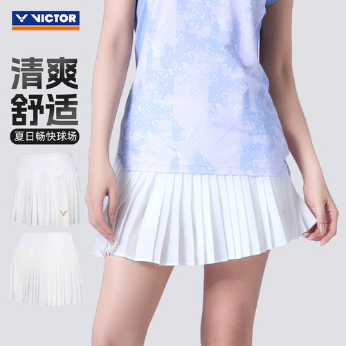 victor胜利威克多高颜值羽毛球短裙百褶速干百搭显瘦防走光K66300
