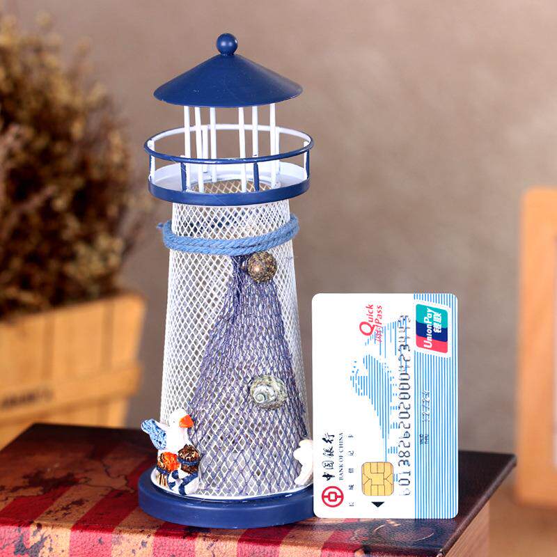 大中小闪光洋铁海艺工艺M1022-3品铁质摆件灯塔 地中海创意装饰礼