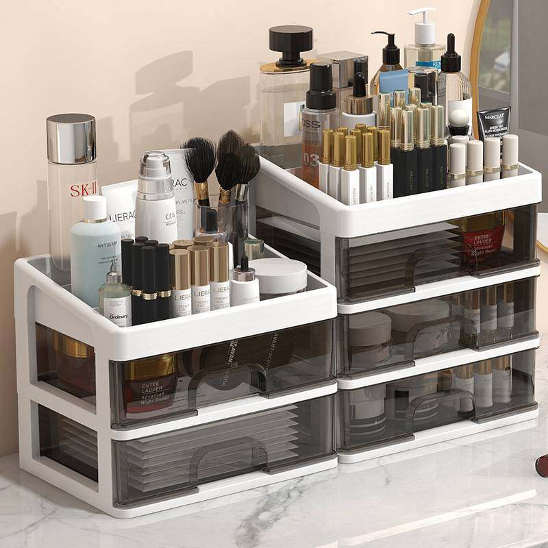 化妆品收纳盒桌面口红化妆盒多层分类文具置物架透明梳妆台护肤品,收纳整理,化妆品收纳架,淘宝优惠券,粉丝福利购,淘宝优惠卷