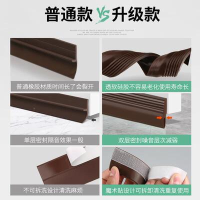 门缝密封条进户门风条硅底胶门部防隔音房条神器防盗玛丽门专用堵