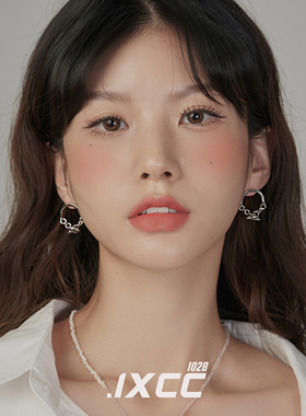 ixcc原创设计感无性别风气质冷淡风耳环小众设计圆圈款银耳钉耳饰