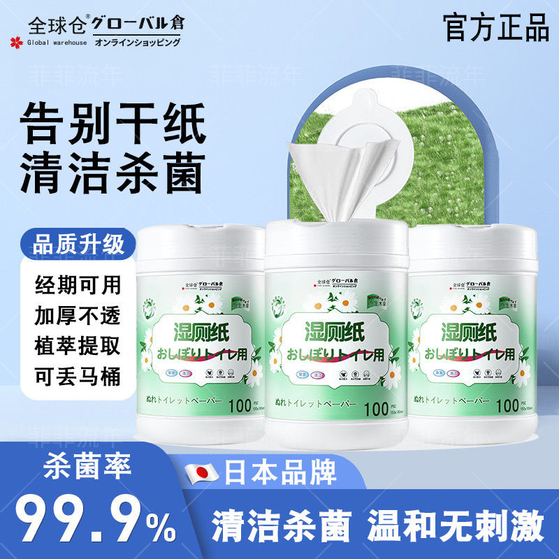 全球仓湿厕纸家庭实惠装洁厕湿巾私处擦屁屁男士女士专用孕妇女性