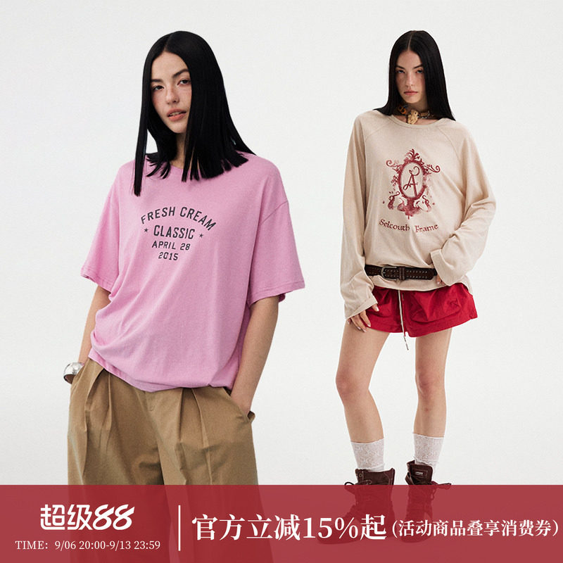 DIDDIMODA字母/印花T恤/短裤