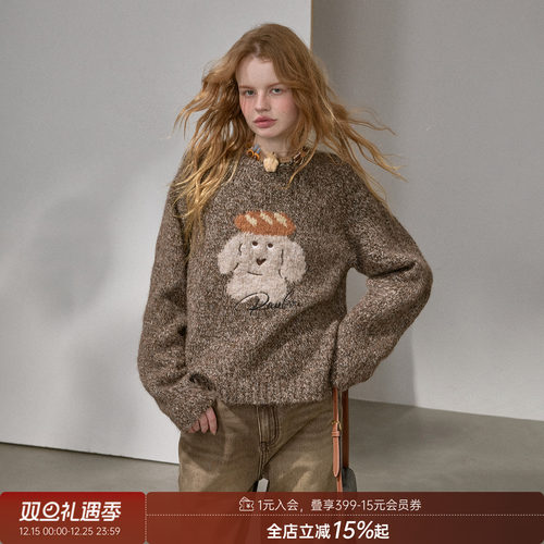 DIDDIMODA卡通套头毛衣+针织开衫