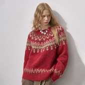 休闲裤 DIDDIMODA费尔岛 菱格毛衣