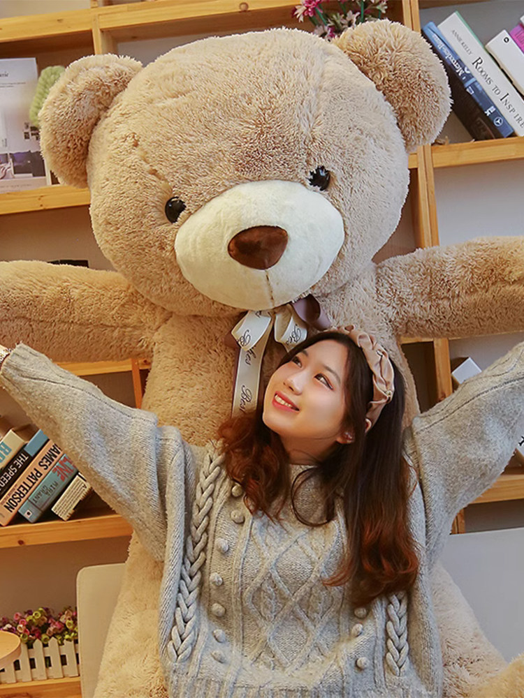 대형 테디 베어 인형 팬더 인형 잠자는 베개 곰 인형 인형 소녀 생일 선물 플러시 장난감
