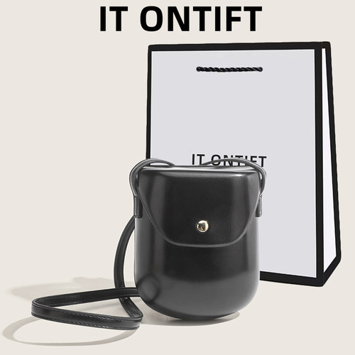 ITONTIFT黑色翻盖迷你手机包