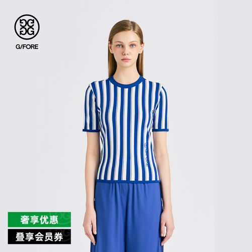 G/FORE吉福官方女士高尔夫服装SWEATER短袖针织衫