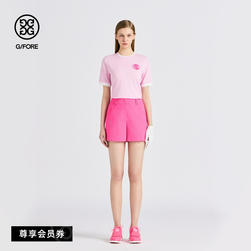 G/FORE吉福官方早秋新品女士高尔夫服装CREWNECK短袖T恤衫