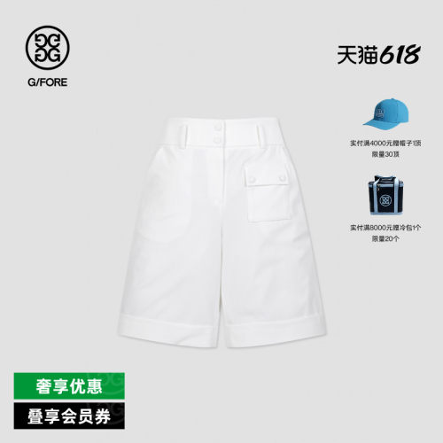 G/FORE运动休闲短裤翻边裤脚