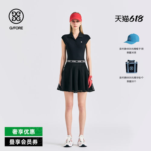 G/FORE吉福官方春夏女士高尔夫服装POLO T-SHIRT无袖POLO衫