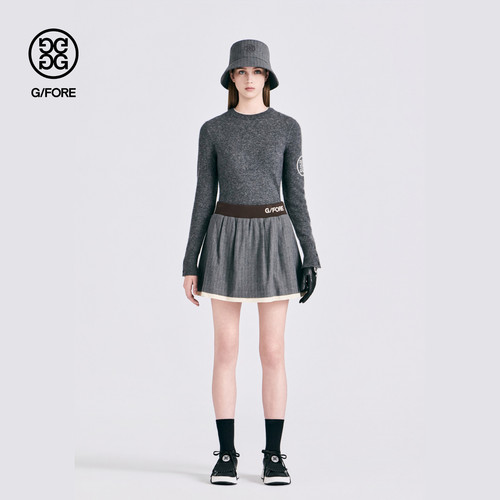 GFORE吉福官方秋季新品女士高尔夫服饰STRIPE FLARE SKORT裙裤