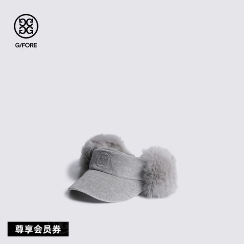 G/FORE吉福官方秋冬FOX FUR VISOR毛绒空顶帽