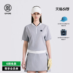 G/FORE吉福官方春夏新品女士高尔夫服装SEERSUCKER套头T恤衫