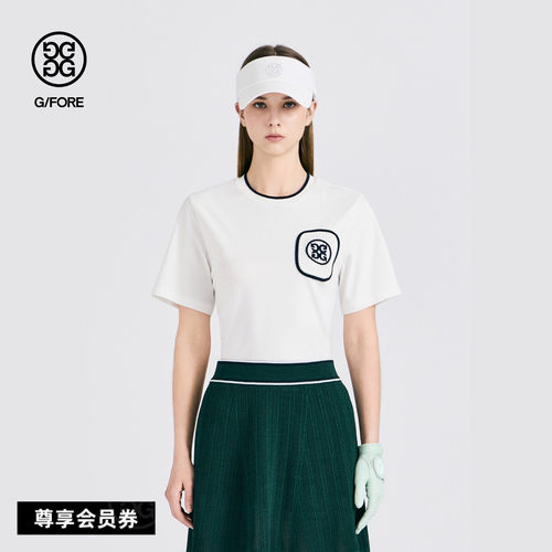 G/FORE吉福官方早秋新品女士高尔夫服装GRAPHIC T-SHIRT圆领T恤