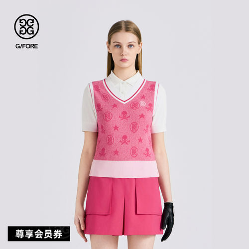 G/FORE吉福官方春夏新品女士高尔夫服装V-NECK VEST针织背心