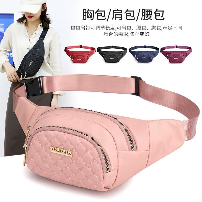 新款韩版女腰包轻便运动旅行时尚单肩胸前包女士百搭潮包斜挎包小
