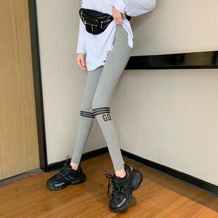 韩版 24新款 修身 显瘦弹力胖MM大码 打底裤 瑜伽运动裤 女外穿春秋款