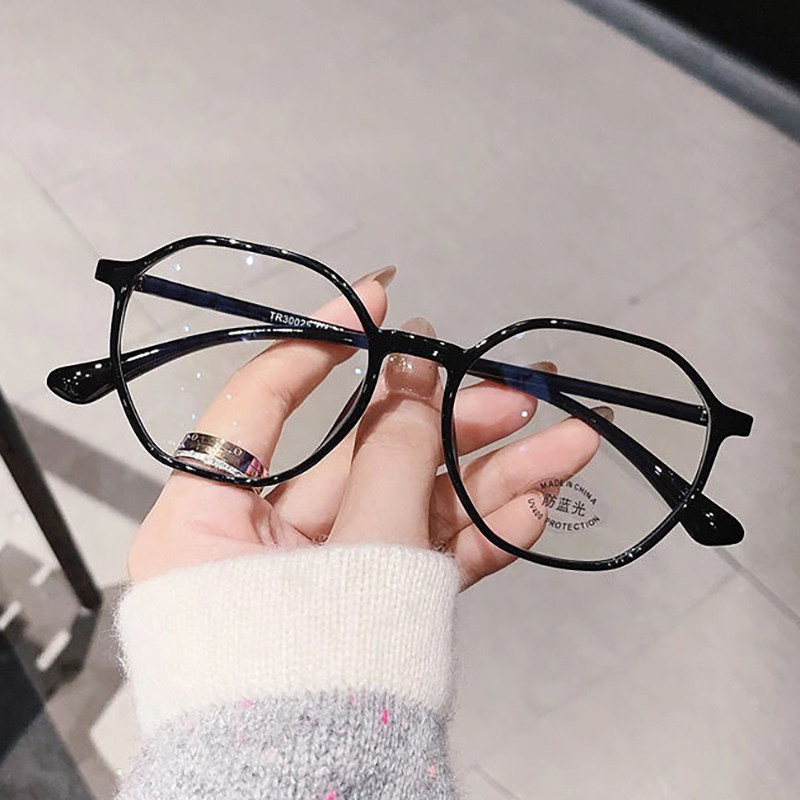 黑框眼镜女防辐射抗蓝光近视眼镜男可配度数素颜神器网红眼睛大框,ZIPPO/瑞士军刀/眼镜,定制成品光学镜,淘宝优惠券,粉丝福利购,淘宝优惠卷
