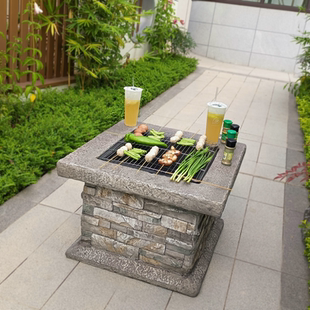 家用庭院围炉煮茶木炭烧烤炉烤肉烤火炉子户外野营取暖炉烤火炉