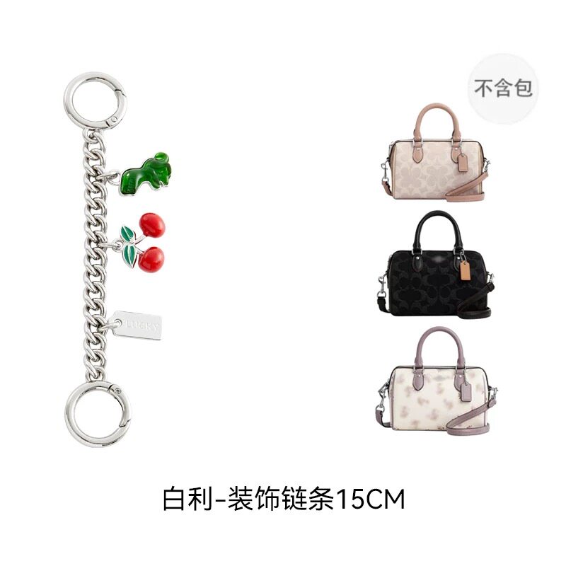 适用于coach蔻驰rowan波士顿包包樱桃吊饰装饰链挂件肩带廷长配件