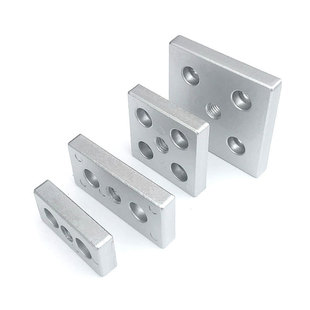 工业铝型材CNBC-6060 8080-M16 M20端面连接板M12脚轮地脚连接板