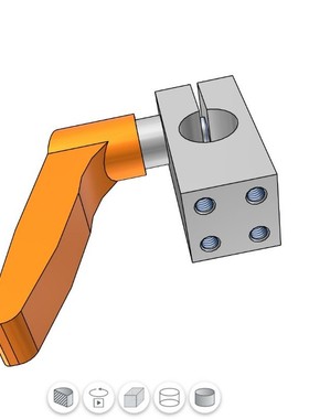 带夹紧把手 支柱固定夹KQKU MQKU AQKU KQK MQK AQK8/10/12/16/20