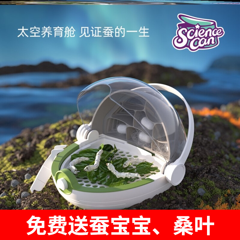 蚕宝宝学生养蚕养育仓套装太空舱卵籽活物体观察屋养殖箱蚕饲养箱