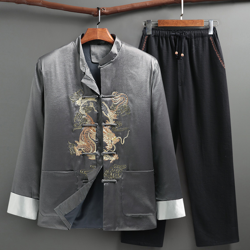 老人唐装男棉袄冬季加厚爷爷棉服套装中老年生日过寿爸爸冬装外套