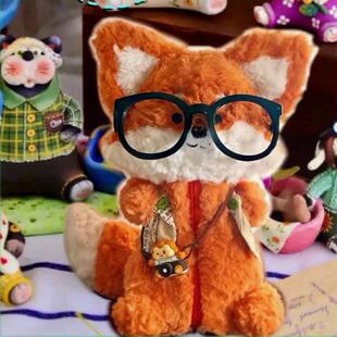 毛绒狐狸笔袋外出包动物小猫学生高颜值文具收纳袋玩偶送礼物