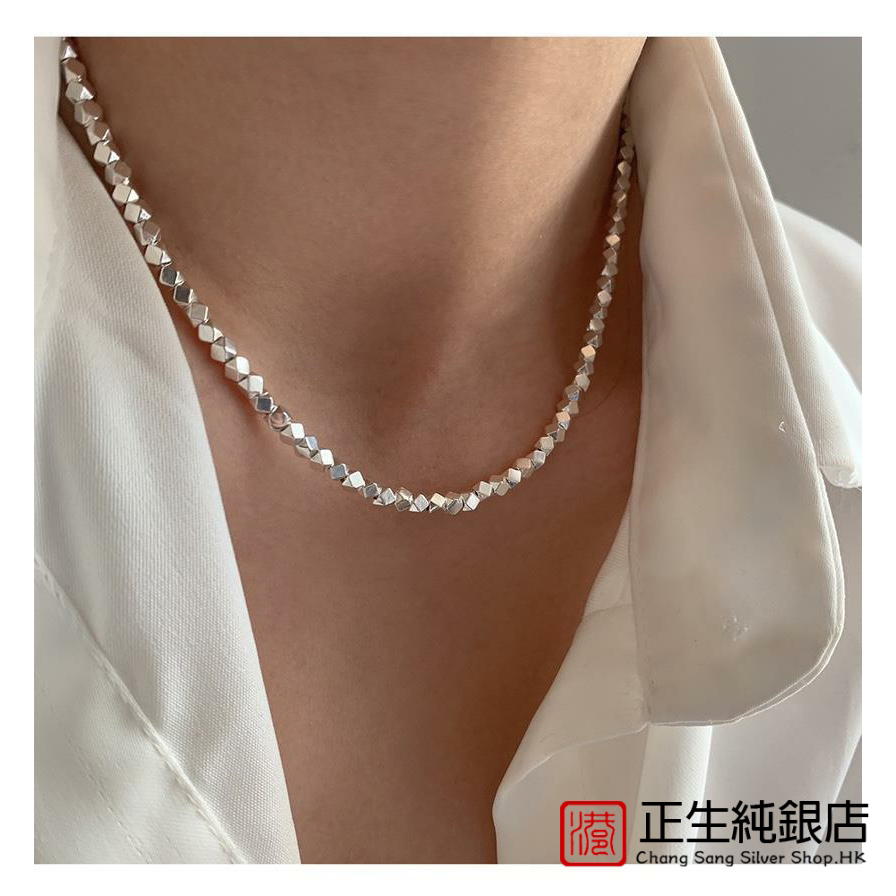 正生S925纯银2022年新款潮女碎银几两项链小众设计百搭简约锁骨链