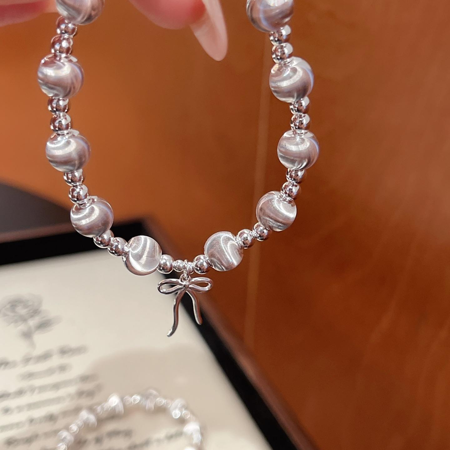 香港正生纯银足银手链女轻奢小众2025年新款生日礼物送女友礼手串