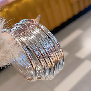 香港正生纯银999足银闭口素圈光面圆棍实心手镯女经典百搭手环银