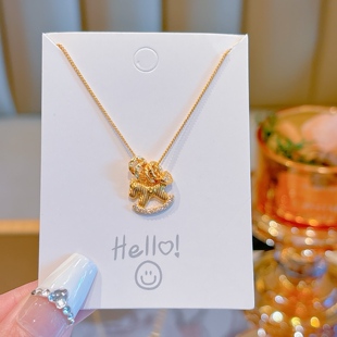 香港正生纯银S925本年年生肖马项链七夕送女友礼物套链2025年新款