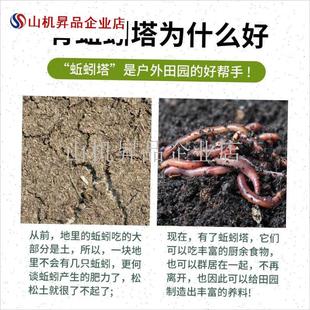 学校蚯蚓塔蚯蚓食盒蚯蚓养殖厨余E 余果皮菜叶堆肥蚯蚓粪种植土.