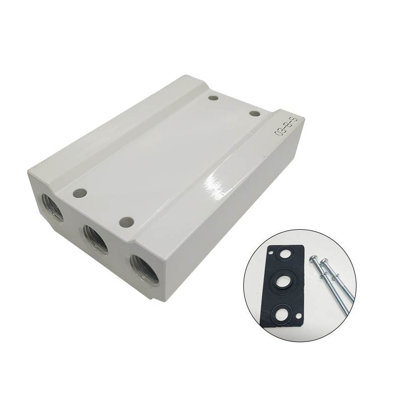 亚德客4V310电磁阀汇流板底板连接底座300M-4F/3F/5F/6F 3位 4位