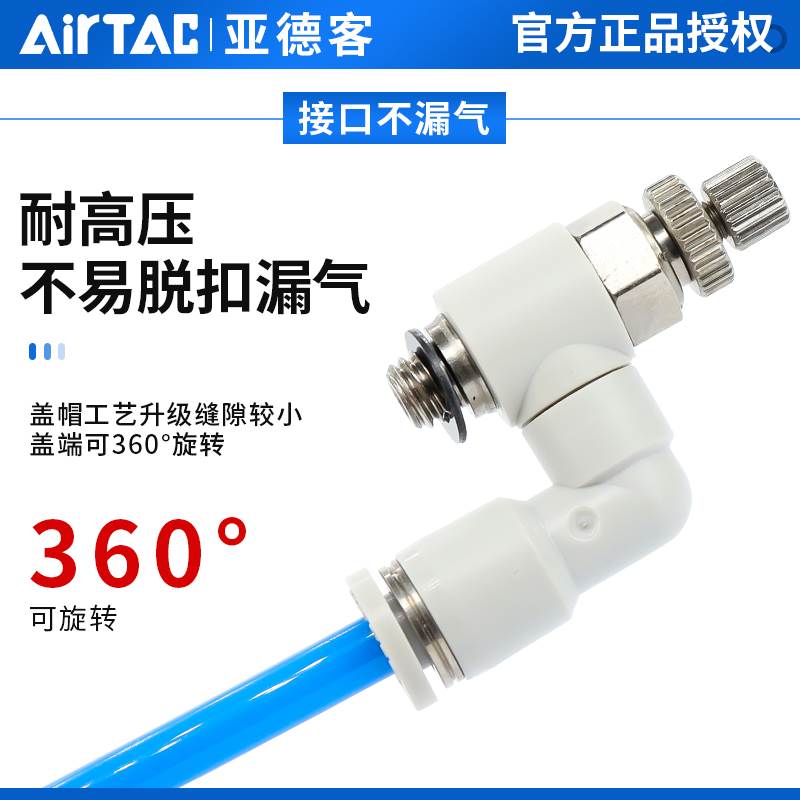 原装亚德客万向型节流阀PSS4/6/8/10/12-M5/01/02/03/04气管接头