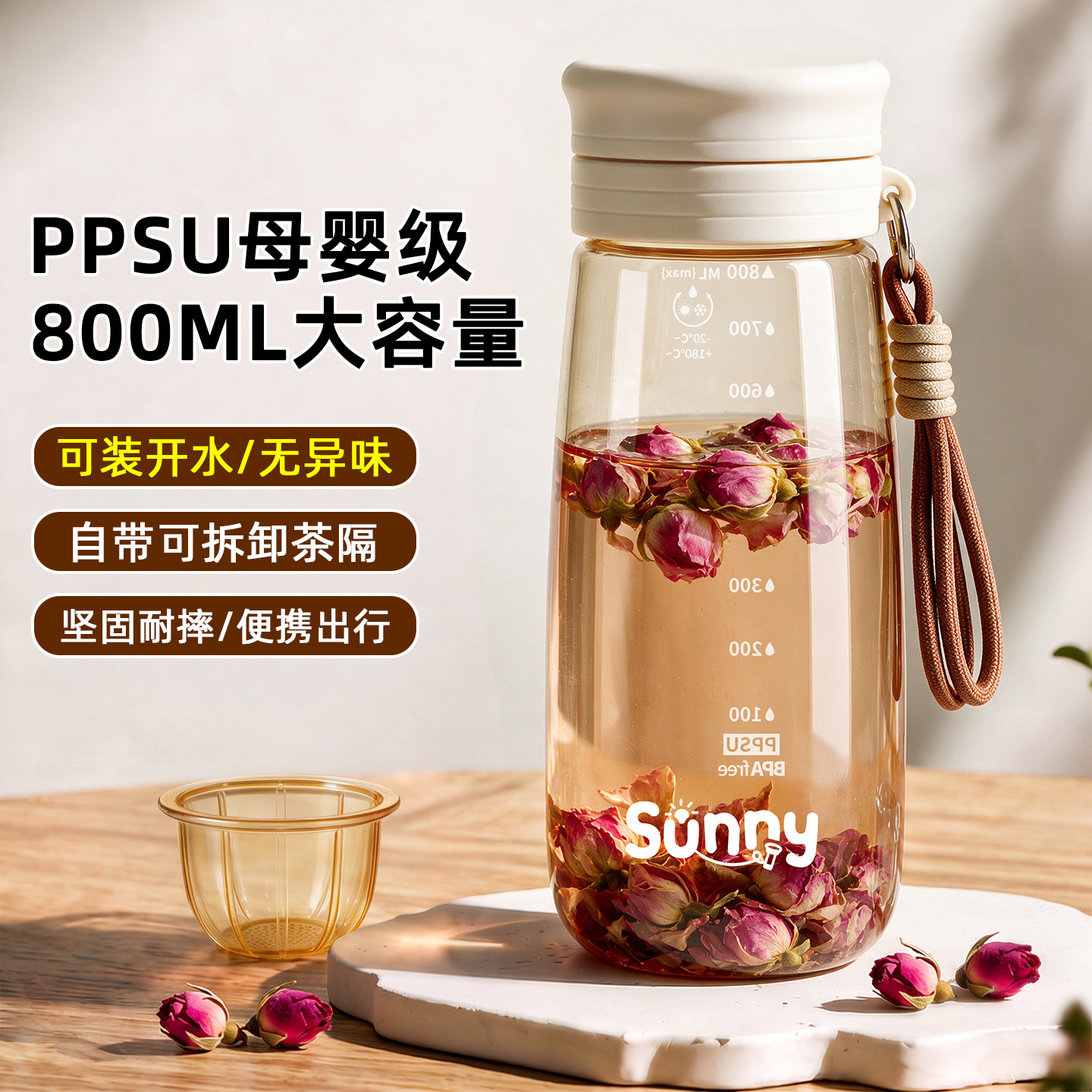 本樱PPSU水杯便携女高颜值大容量图片