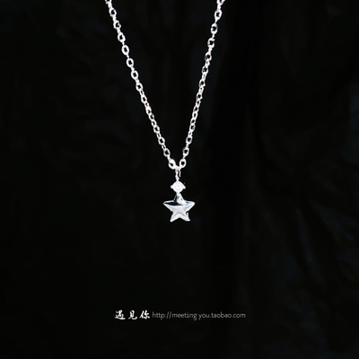 S999纯银星星项链女送闺蜜礼物
