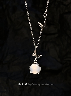 《福玉蝴蝶》S999足银项链送女友