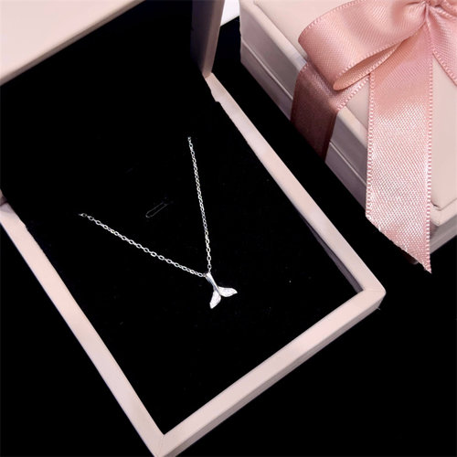 人鱼公主纯银鱼尾项链送闺蜜礼物