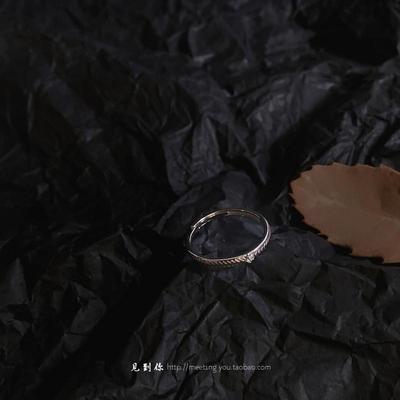 《一点冰》S925银肌理小众感戒指