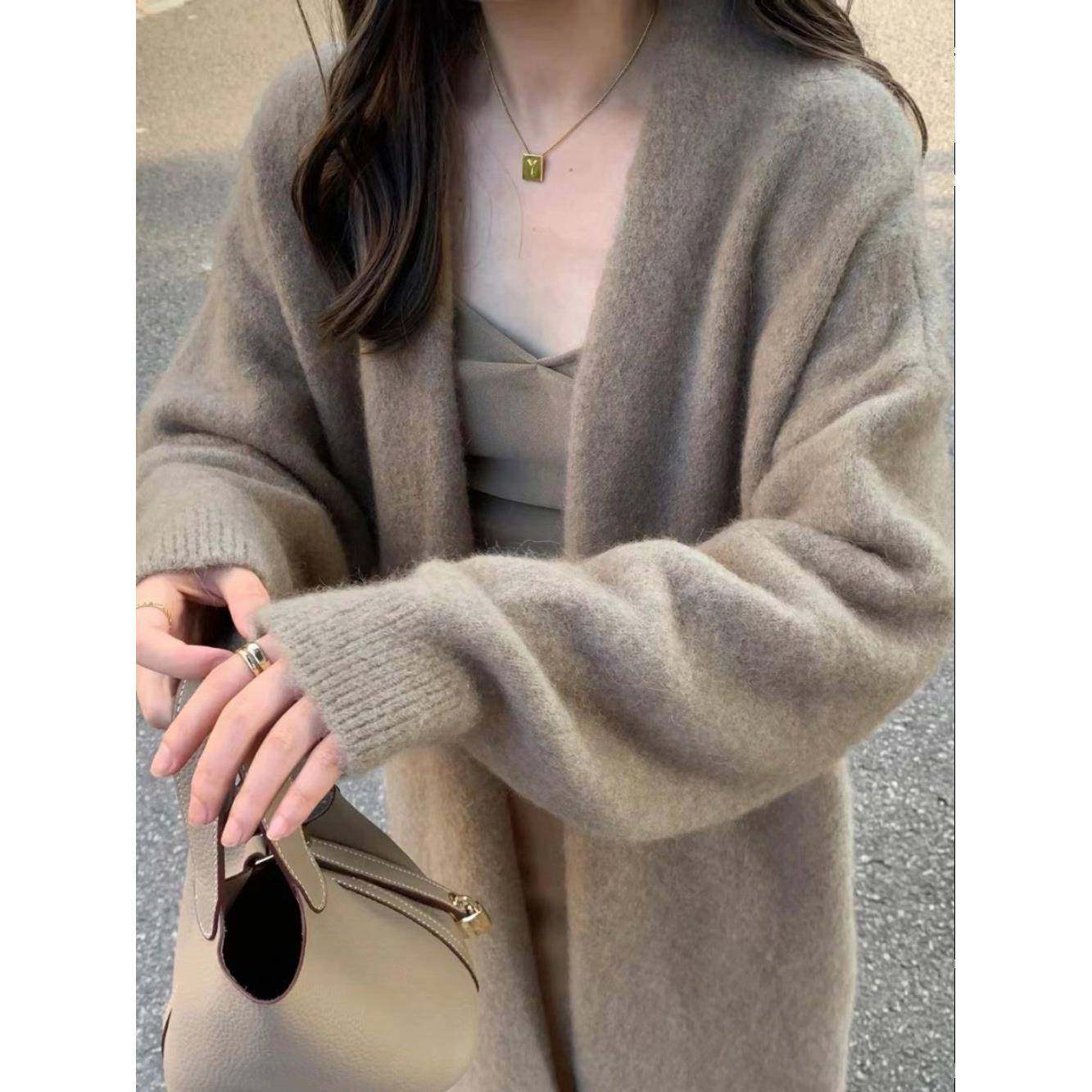 慵感小香风过膝中UDB长款针开衫女宽懒松甜美软温柔纯色织毛衣外,个性定制/设计服务/DIY,毛衣加工定制,淘宝优惠券,粉丝福利购,淘宝优惠卷